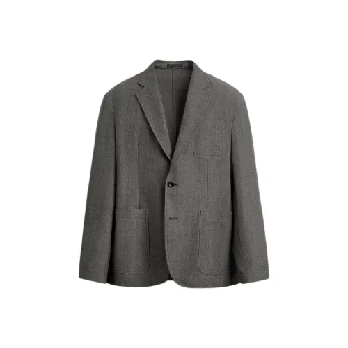 ZARA Серый Зеленый Мужской Деловой Костюм