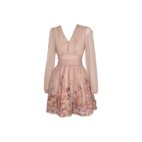 Meanalot Длинное платье с длинными рукавами женское