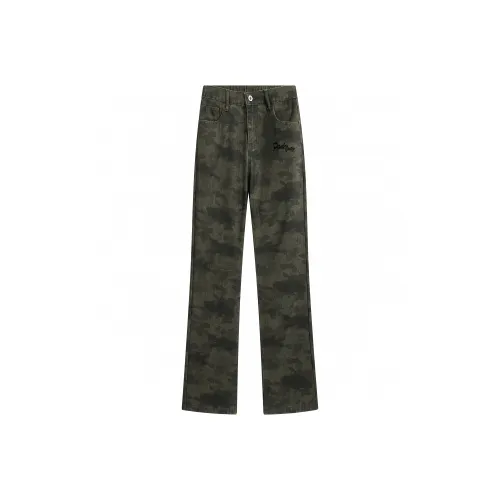 NINETEEN AUTUMN Армейский зеленый Унисекс Джинсы