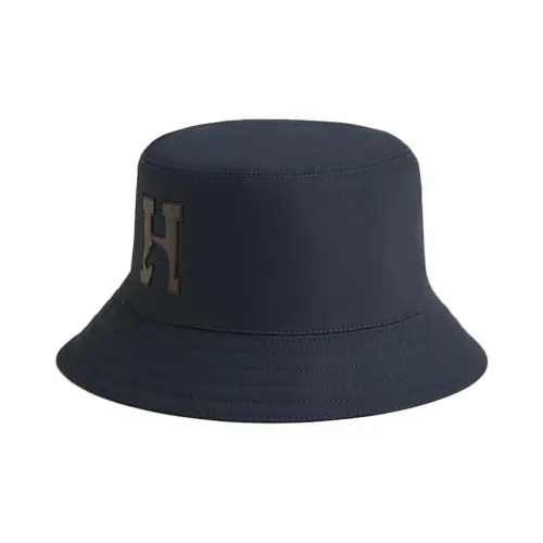 HERMES Мужские хлопковые панамы морской синий