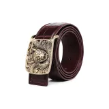 Золотая пряжка, коричневый ремешок
