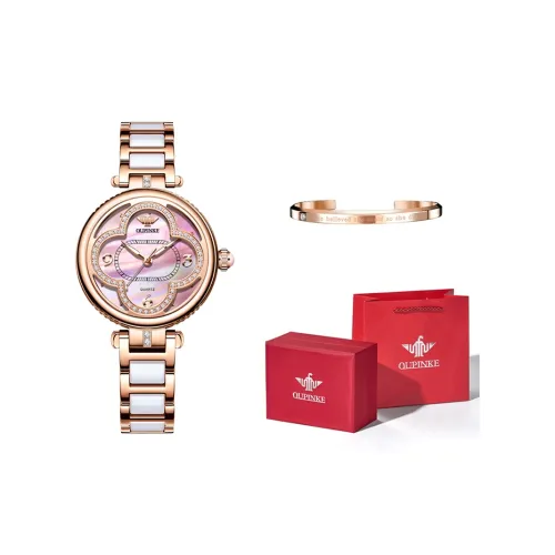 Oupinke Кварцевый Movement Женские Часы 35 мм Розовые