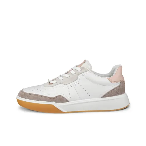 Ecco Уличная обувь Коллекция Низкие кеды для скейтбординга Женские Каменный серый/Белый/Серый Белый/Лаймово-серый 272813