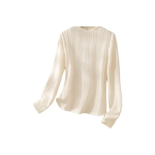 IHIMI Экрю Женские T-рубашки