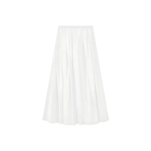 POWXV A Линия Юбка Повседневная Длинная Юбка Драпированная Женская Одежда Женская