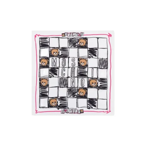 MOSCHINO Шелковые шарфы Женские Белый