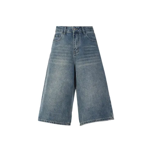 ZAVK Винтажные синие шорты-каприсы женские джинсовые