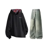 Комплект (черный топ+желтые грязевые штаны)