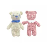 Белый + Телесно-розовый Ледяной Куб Медвежонок Материал Сумка