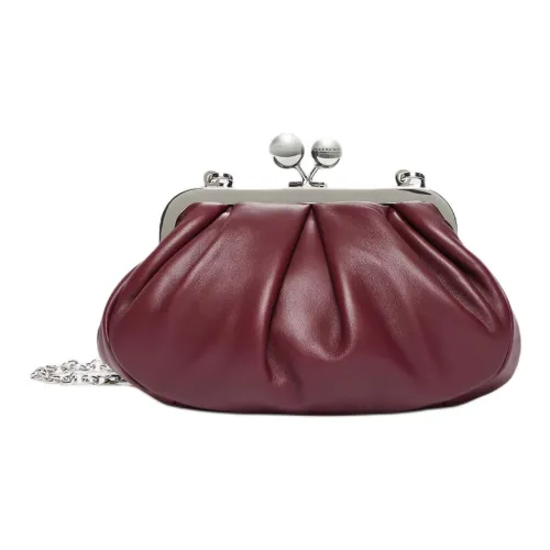 WEEKEND MaxMara Pasticcino Sheepskin Одно Плечо Клатч Маленький Женский Красный Фиолетовый