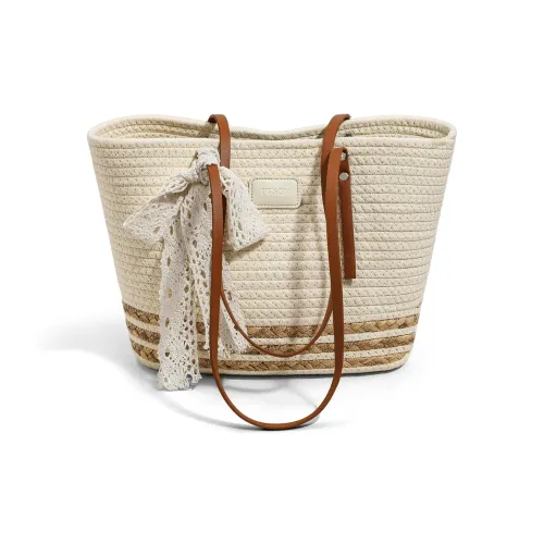 PT'SON Ткань Подмышечный Сумка на плечо Стандартная Женская Экрю