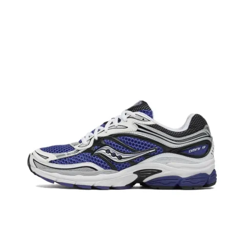 Saucony Pro Grid Omni ALL IN 9 Низкие Беговые Кроссовки Унисекс Синие