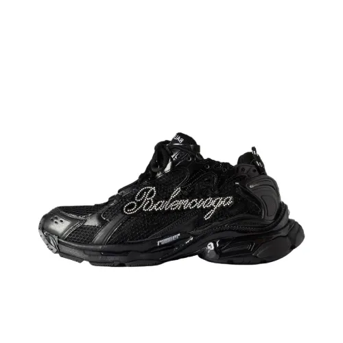 Balenciaga Runner Low Топ Толстая подошва Кроссовки Мужские Черные