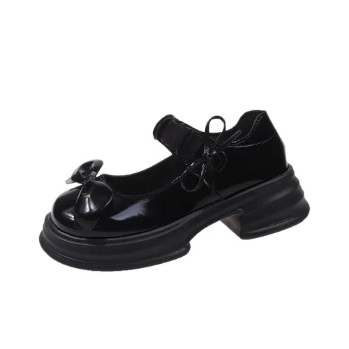 ALXNAN Туфли Мэри Джейн с грубым каблуком