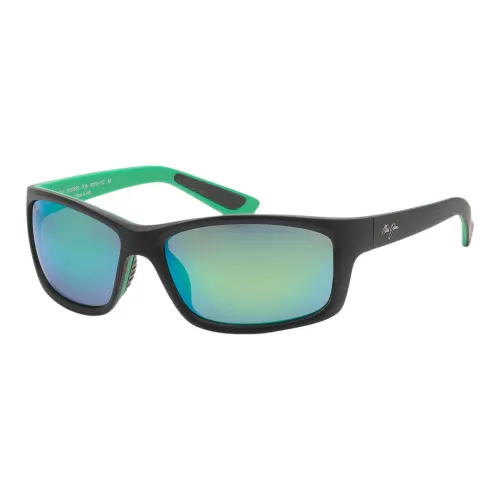 Maui Jim Пластик Прямоугольный Солнцезащитные очки Мужской Черный