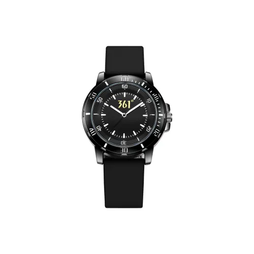 361° Кварцевый механизм силиконовый ремешок мужские часы черный циферблат