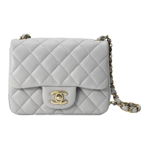 CHANEL Classic Flap CF Lambskin Сумка через плечо Мини Женская Серый