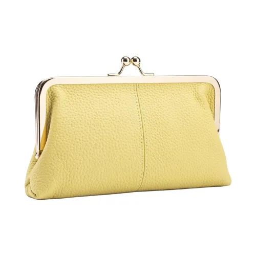 QIAJIAN Клатч из крупнозернистой текстуры коровьей кожи стандартный женский многоцветный