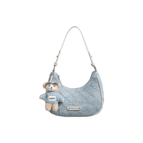 OCTSUI Деним Сумка через плечо Стандартная Женская Синяя