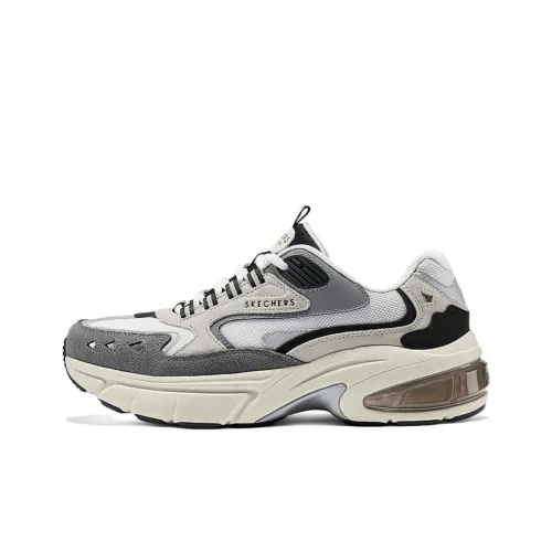 Skechers SKECHER STREET Дышащая Поддержка Низкий Верх Тяжелая Подошва Мужские Серые