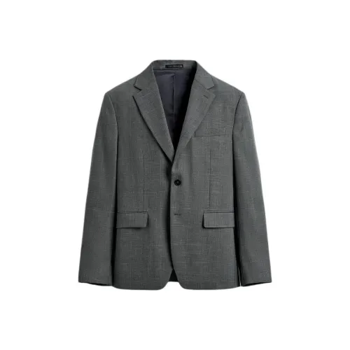 ZARA Зебра с принтом Серый Мужской Деловой костюм