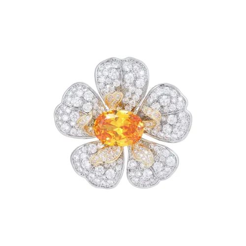 Фиолетовый медный сплав броши женские