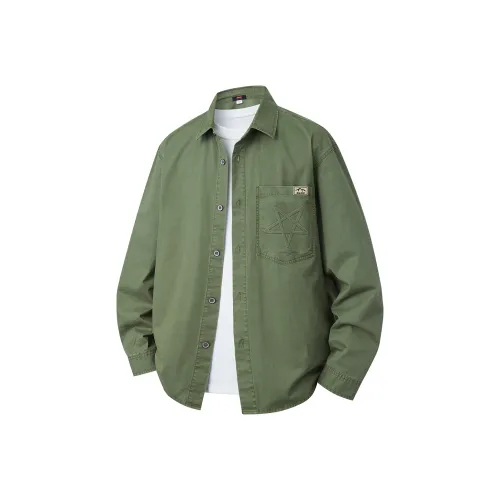 BALENO Зеленые Мужские Рубашки