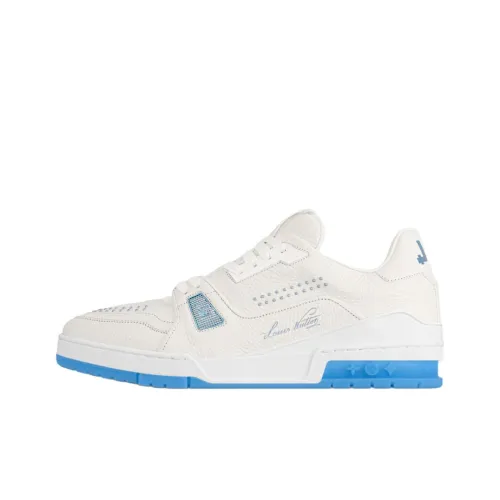 LOUIS VUITTON Тренер Low Топ Скейтборд Кроссовки Мужские Морской Синий