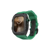 Полный углеродный волокнистый корпус, фторкаучуковый зеленый ремень, черная застежка-бабочка