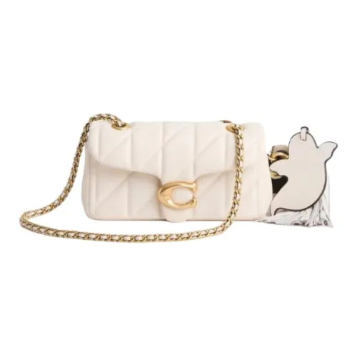 COACH Tabby Напп-Кожа Сумка через плечо Средняя Унисекс Мел