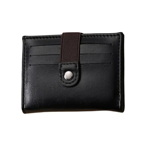 QIAJIAN ПУ (полиуретан) Кошелек Стандартный Унисекс Кофейный Черный