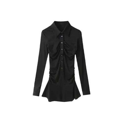 ARIADNAW STUDIO Черное Женское Длинное Платье с Длинными Рукавами