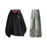 Комплект (черный топ+желтые грязевые штаны)