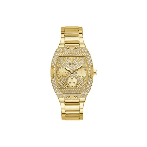 GUESS PHOENIX Collection Женские часы Кварцевый механизм Ремешок из нержавеющей стали 38,3 мм Золотистый циферблат