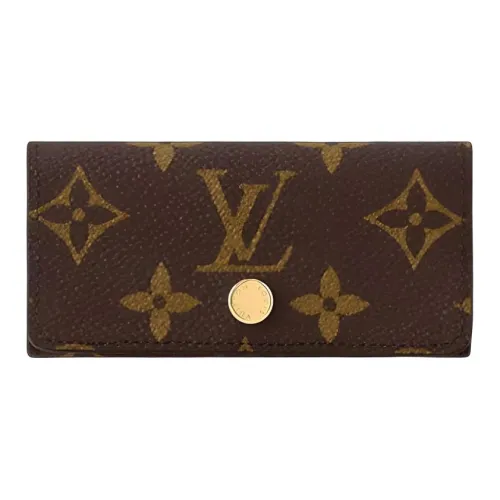 LOUIS VUITTON Холст Key Pouch Унисекс Коричневый и Розовый
