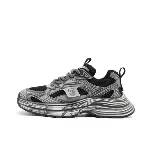 Yamid Устойчивый к истиранию Покрытие Увеличение Высоты Низкий Топ Толстая подошва Мужские кроссовки