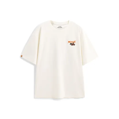 PEACEBIRD MEN Jonas Коллаборация Тяжелый Вышивка Свободный крой Белый Укороченный рукав Рубашка Мужская