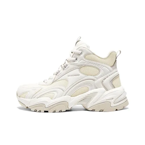 Skechers Износостойкий Дышащий Покрытие Поддержка Термозащита MID Топ Повседневная обувь Женская Белая