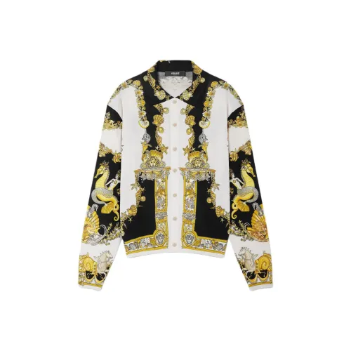 VERSACE Белый + С принтом Мужские Рубашки