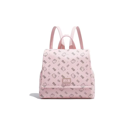 Sanrio Hello Kitty PU (полиуретан) рюкзак стандартный женский розовый молочно-чайный коричневый