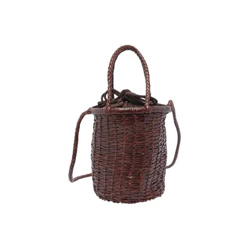 Dragon Diffusion Телячья кожа Ведрообразная сумка Сумка через плечо Сумка мини Женская Коричневая