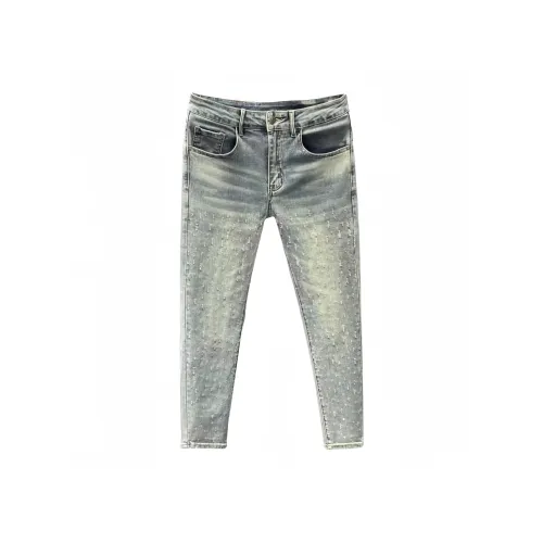 CAT'S PAW Светло-синие Унисекс Джинсы