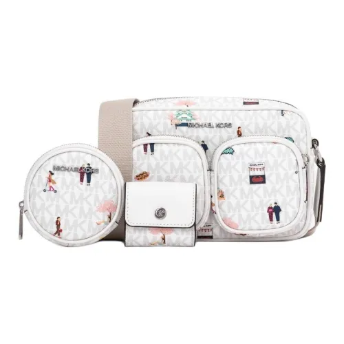 MICHAEL KORS Jet Set Item Холст Сумка через плечо Стандартная Унисекс Оптический белый