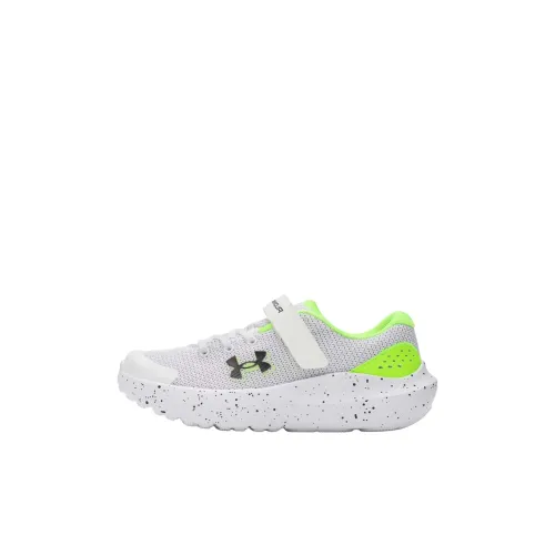 Under Armour Surge 4 Low Топ Детские беговые кроссовки Белый Children Возраст 3-7 лет