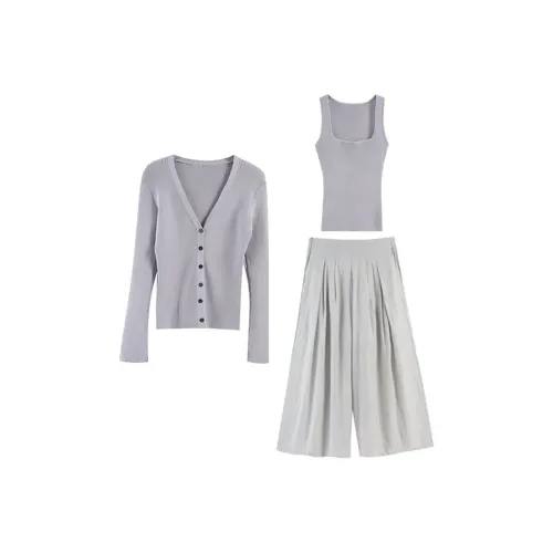 MISTVB Серый Женский Повседневный Костюм