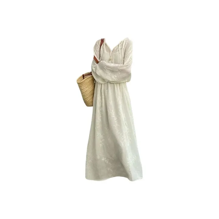 knee length dresses for ladies EVA TRALALA Womens Loose Linen Sundress PIMPRENELLE – Vivi-Direct