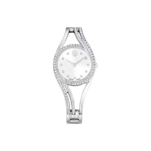 Swarovski Hyperbola Наручные часы Кварцевый механизм Металлический ремешок 28 мм Белый циферблат Женские часы