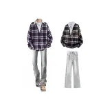 Фуксия Свитшот + Дымчато-Серые Джинсы