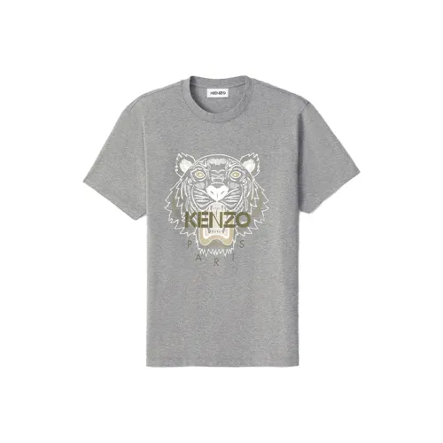 KENZO Classic Tiger Head Серый Мужской T-Рубашки