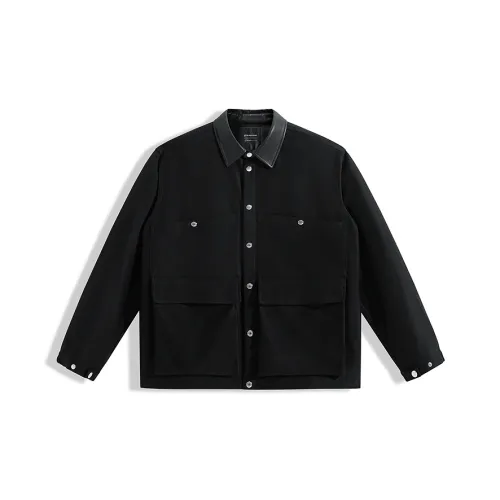 PEACEBIRD MEN PETER DO Коллаборация Мода Черный Рабочая Одежда Куртка Мужская